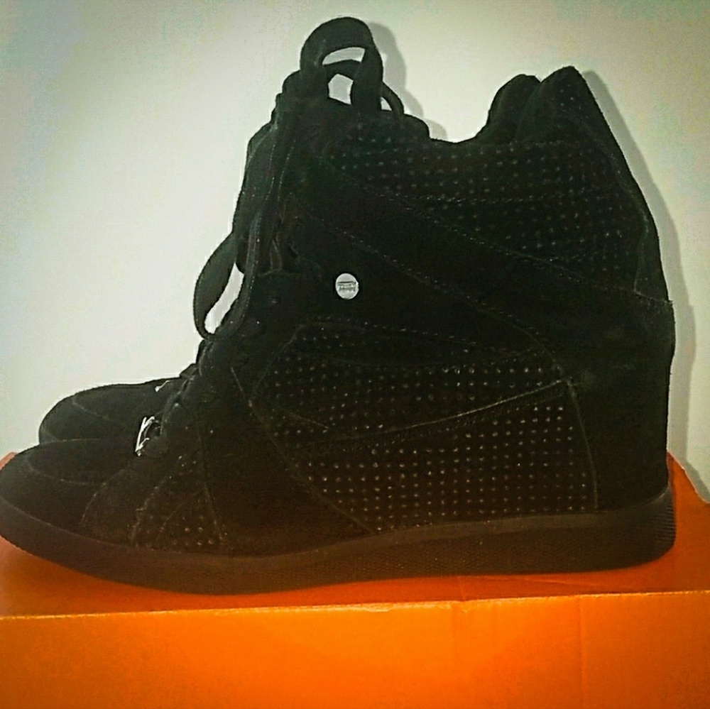 Coach Wedge Sneakers, suede